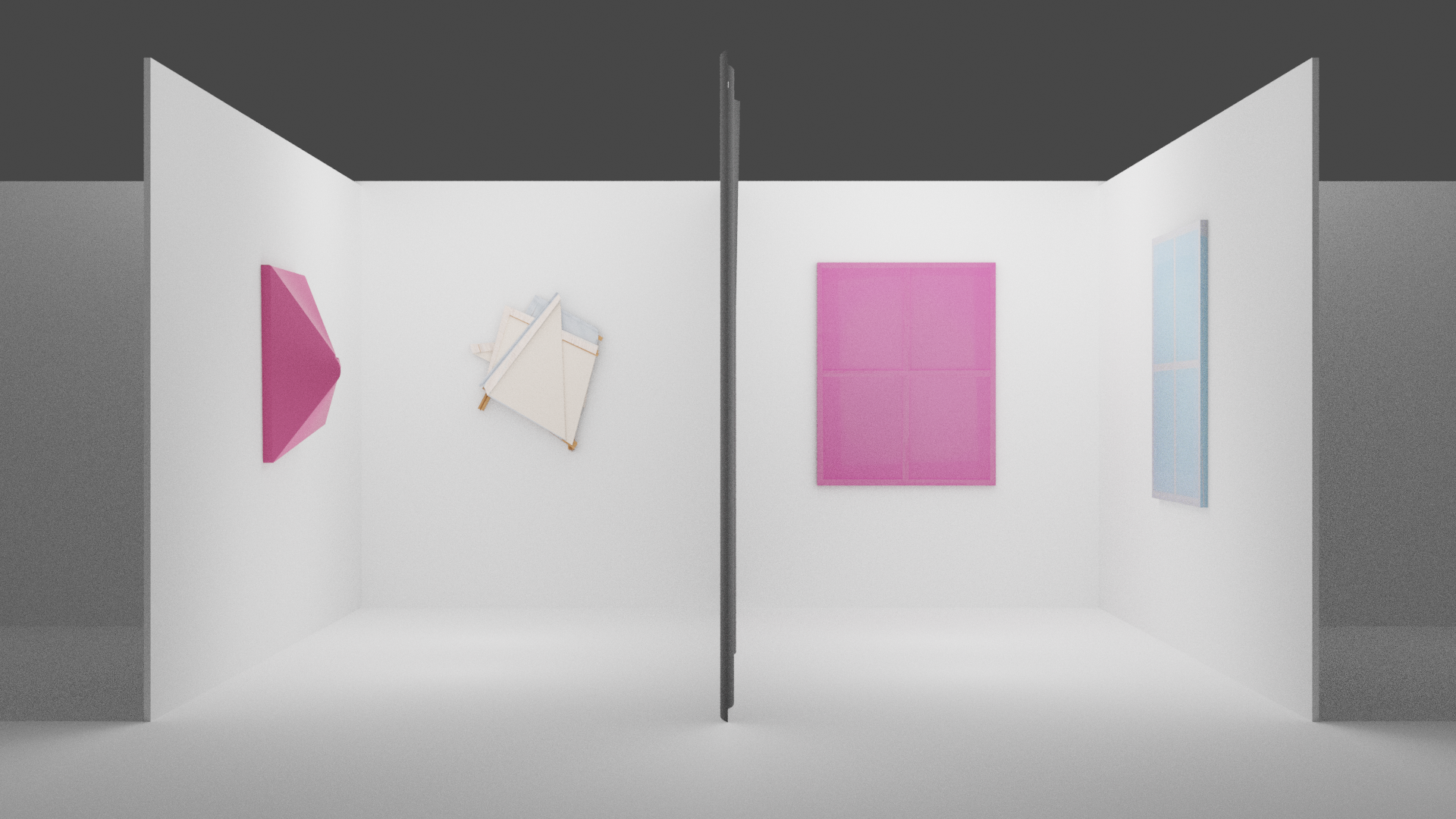 3D booth view for Art Brussels 2021, Galerie Alber, solo booth for Franziska Reinbothe