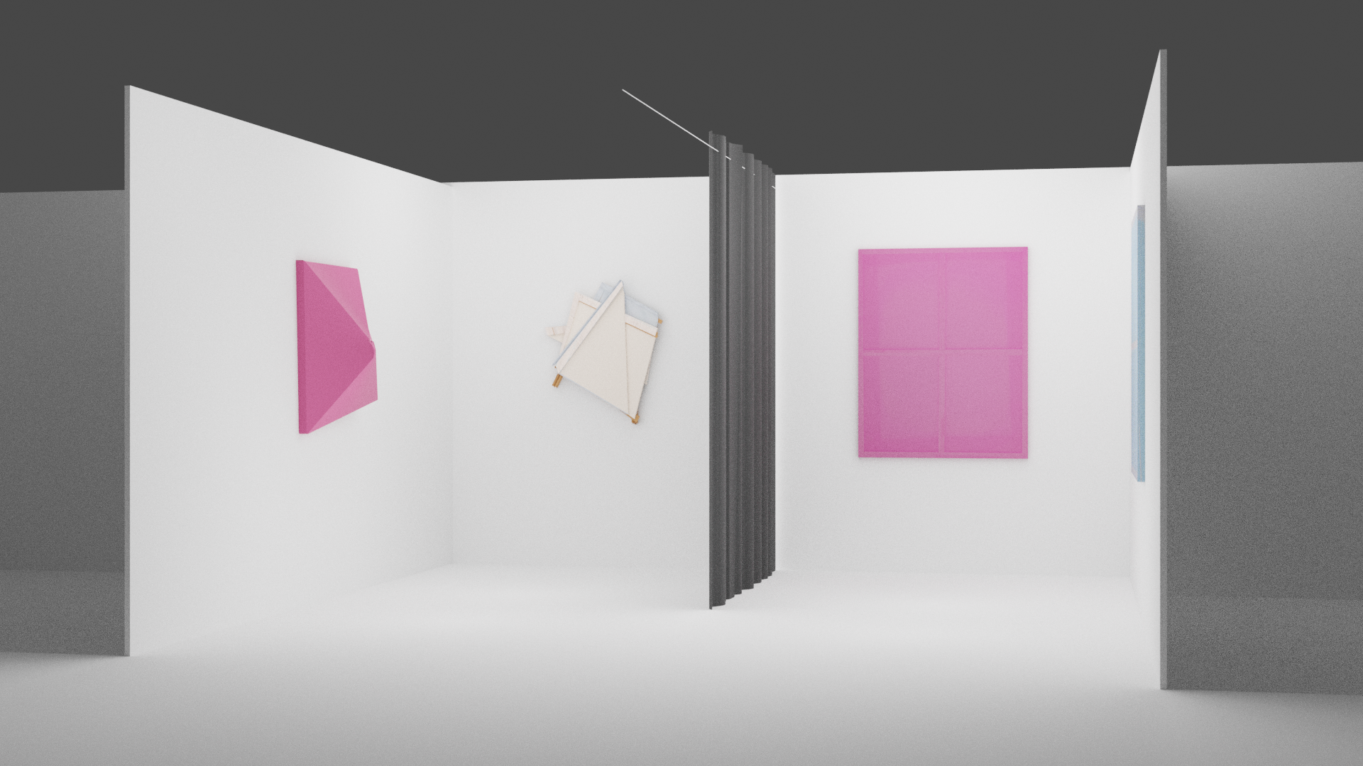 3D booth view for Art Brussels 2021, Galerie Alber, solo booth for Franziska Reinbothe