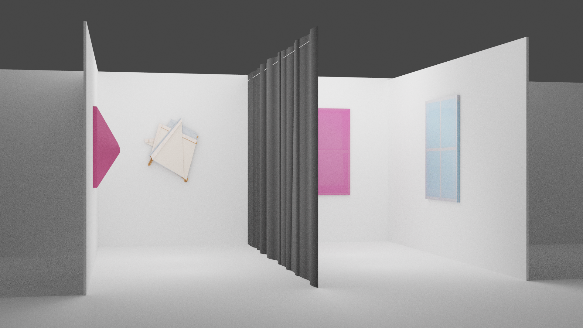 3D booth view for Art Brussels 2021, Galerie Alber, solo booth for Franziska Reinbothe