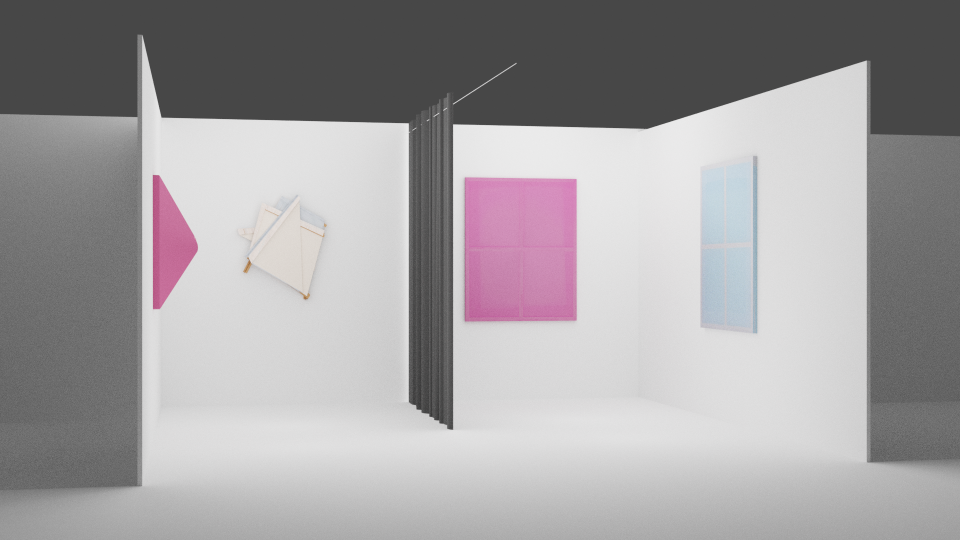 3D booth view for Art Brussels 2021, Galerie Alber, solo booth for Franziska Reinbothe